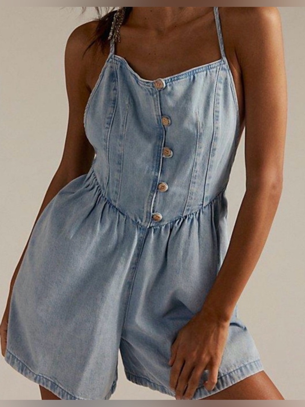 Free People We the Free Memphis Denim Romper
